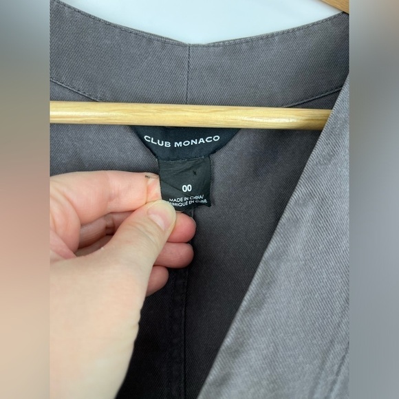 Club Monaco Gray Utility Belted Jumpsuit - Picture 5 of 9